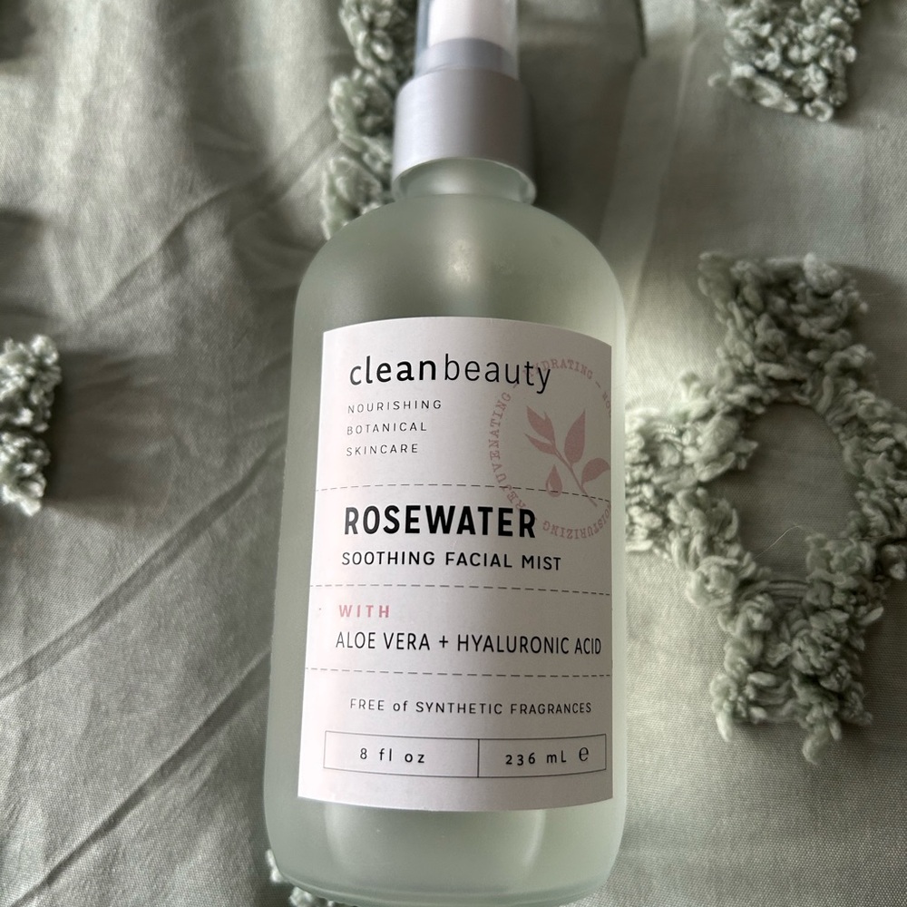 Cleanbeauty rose water facial mist, brand new and unused!